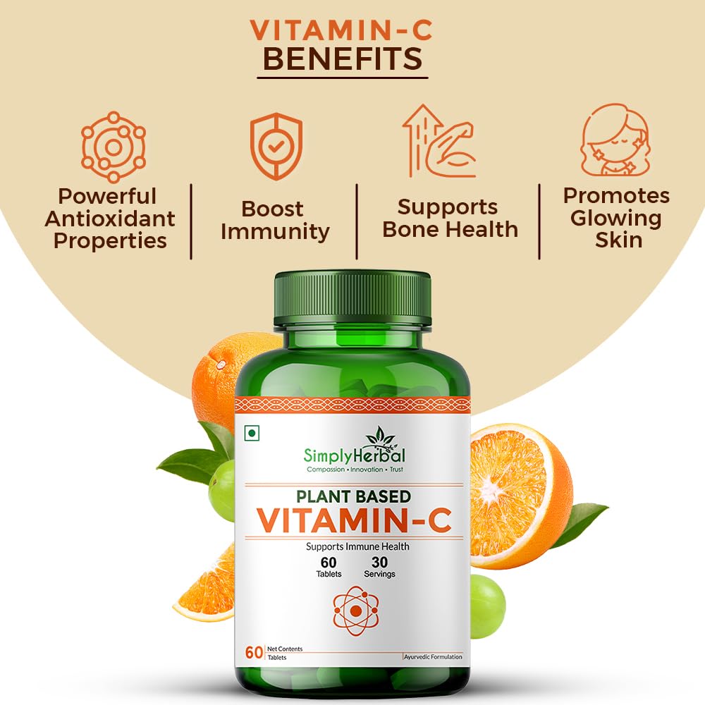 Simply Herbal vitamina C natural soporte para sistema inmunológico