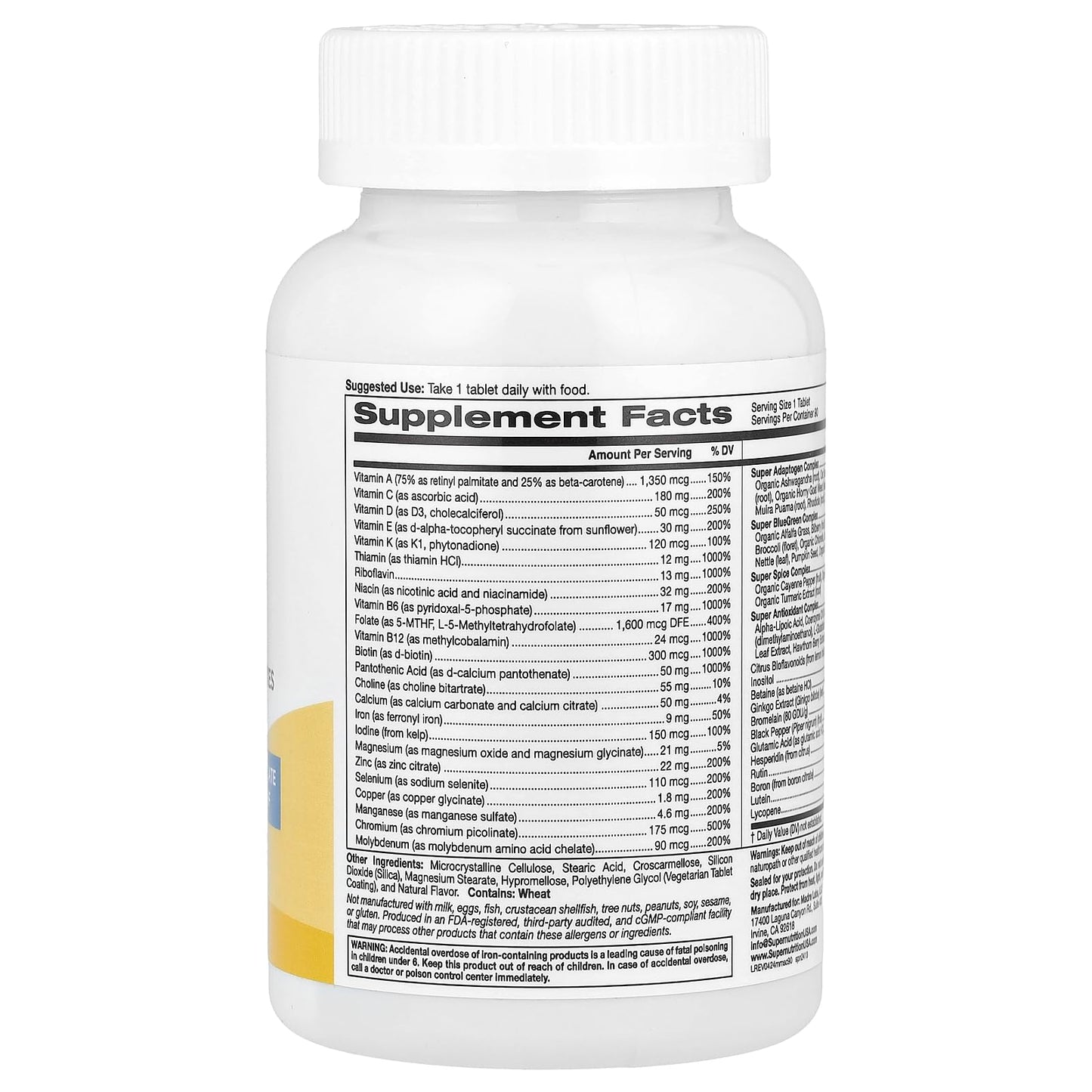 SimplyOne suplemento vitamínico tabletas caja frontal