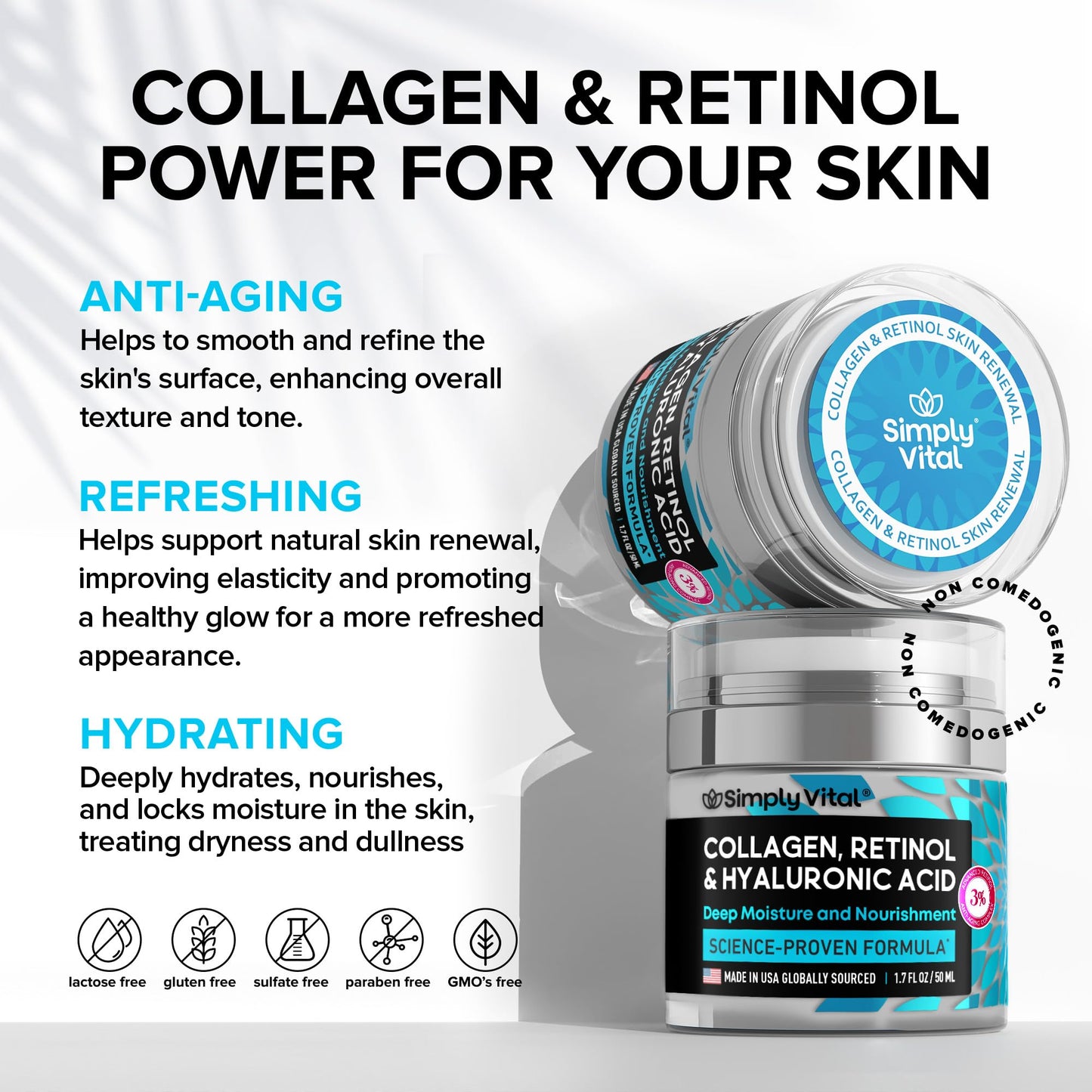Crema facial con retinol e hidratante SimplyVital
