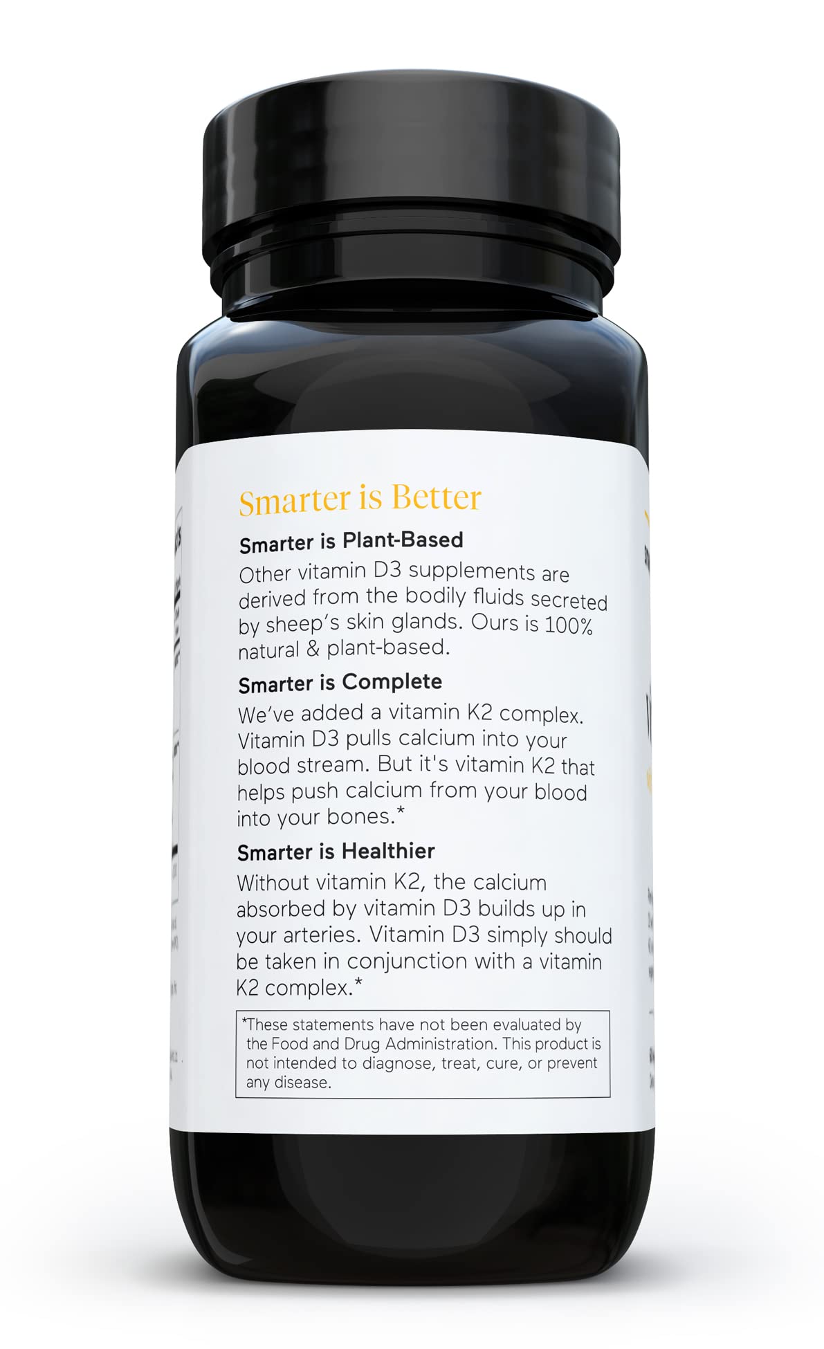 Cápsulas de vitamina D3 y complejo K2 de Smarter Nutrition en envase