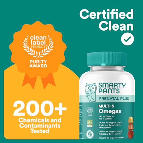 SmartyPants suplemento prenatal gomitas con aceite de algas omega 3