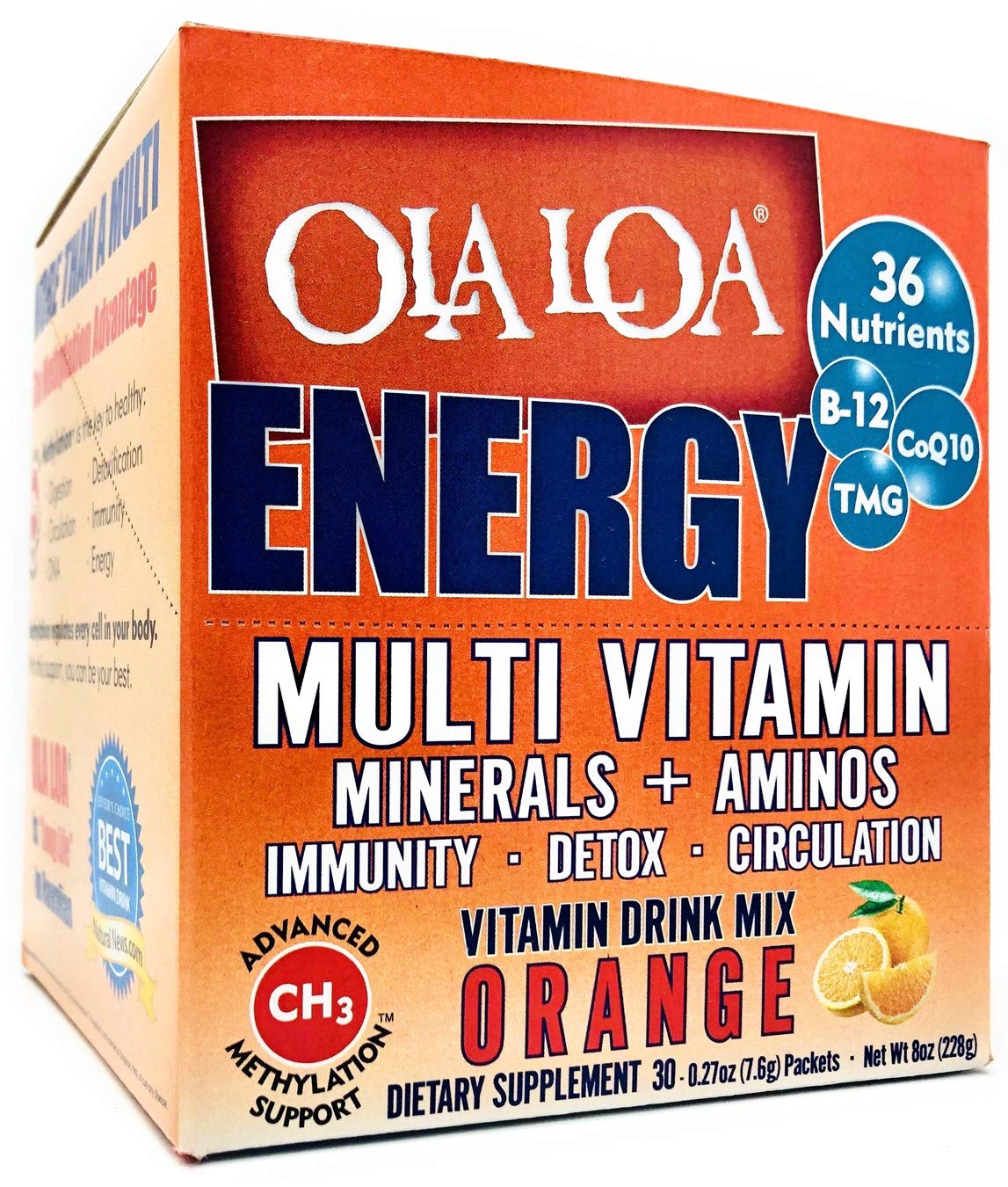 Sobres de bebida multivitamínica sin gluten