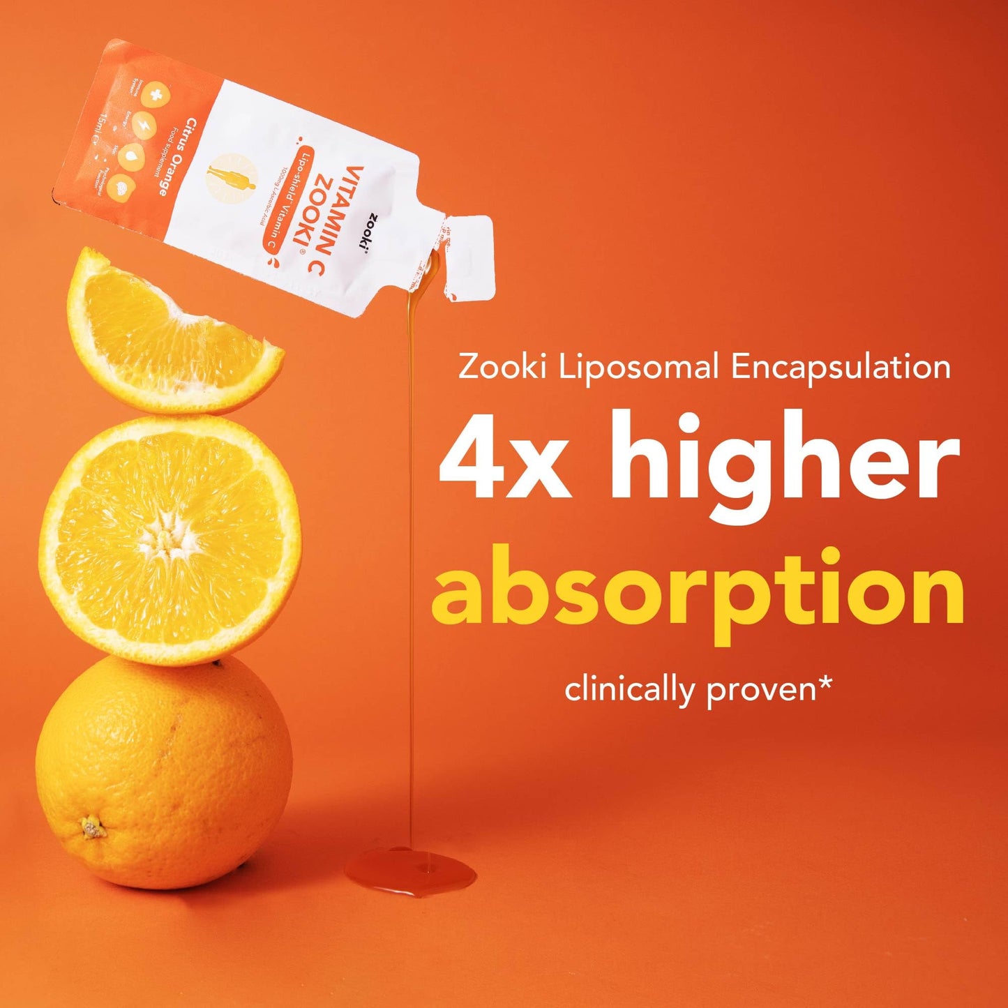 Sobres vitamina C Zooki líquido sabor cítrico
