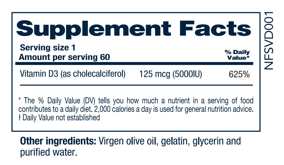 Softgels veganos NF Sports Vitamina D3 5000 UI