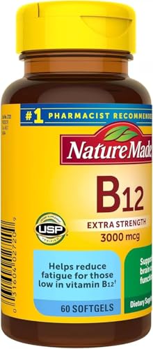 softgels vitamina b-12 nature made 3000 mcg 60 unidades por paquete