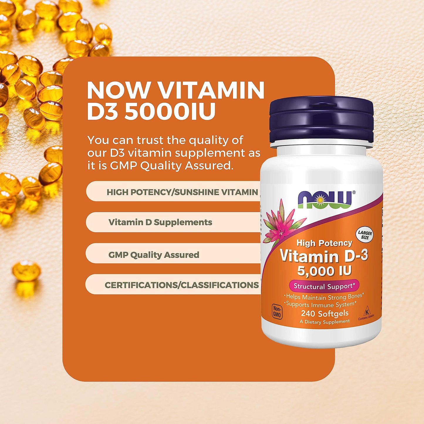 Softgels de Vitamina D3 con llavero promocional