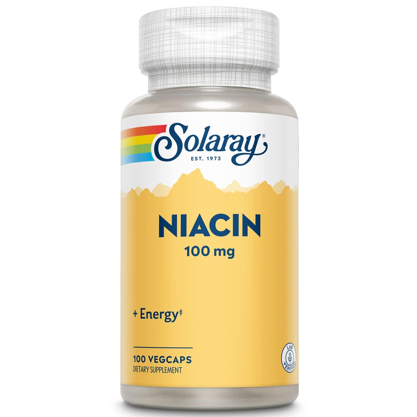 Solaray Niacina 100mg vitamina B3 caja roja 100 tabletas