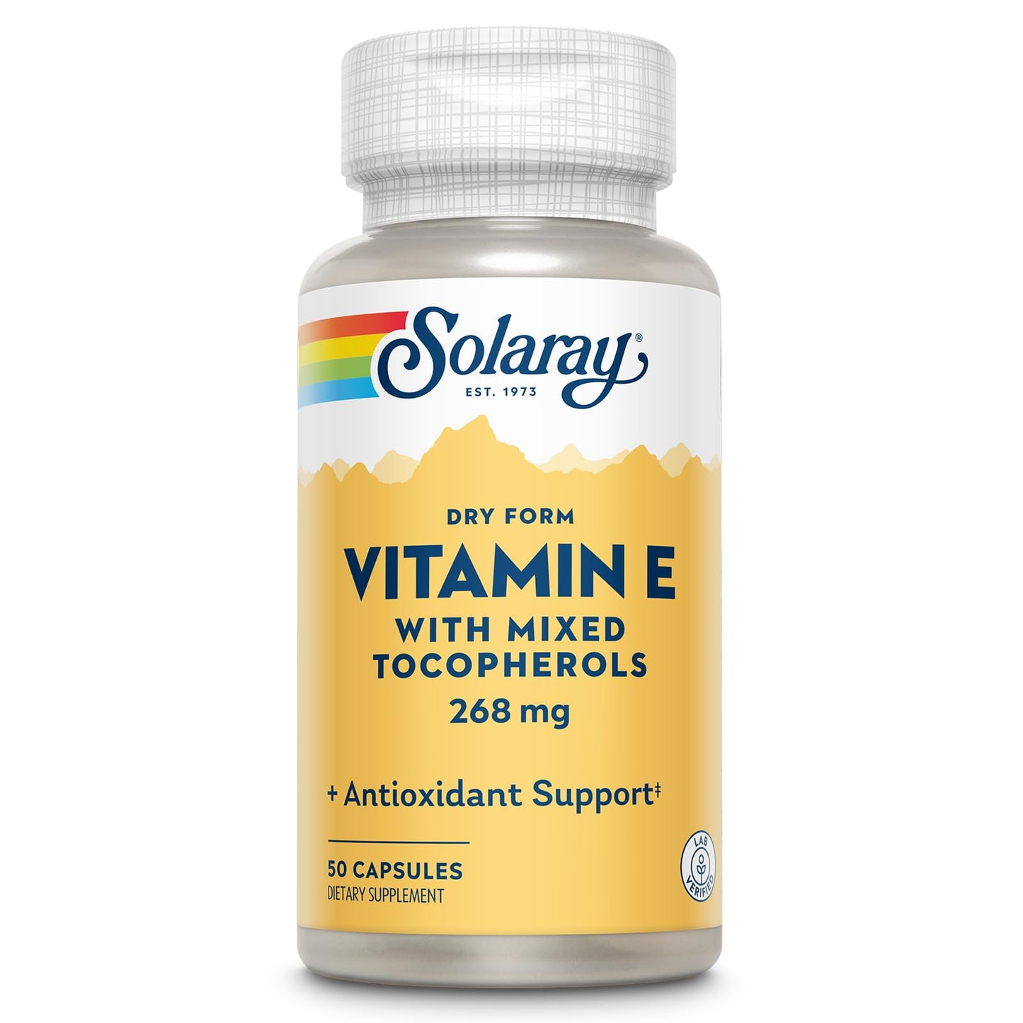Solaray vitamina e 400 iu cápsulas forma seca antioxidante 50 count