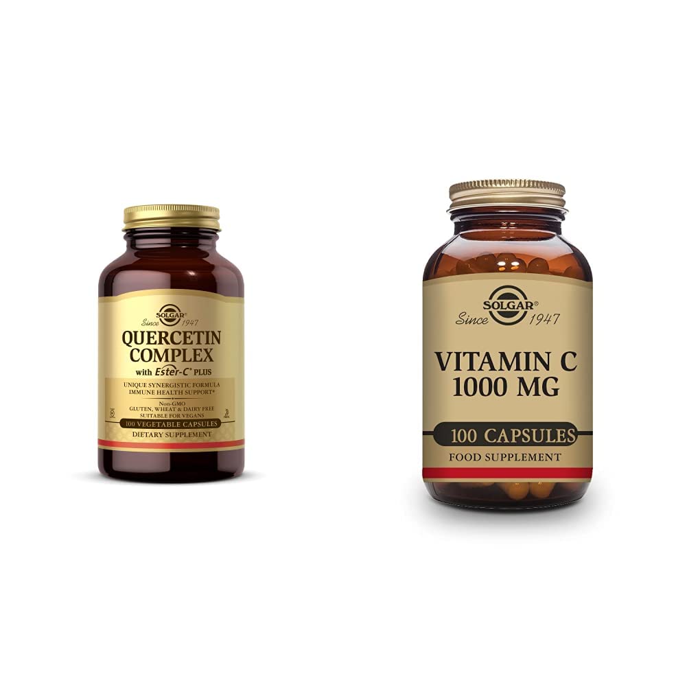 Solgar quercetina cápsulas vegetales vitamina c 1000 mg