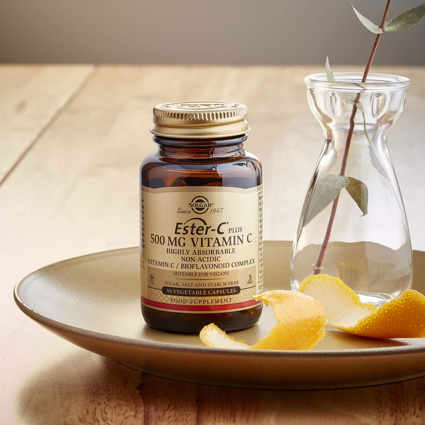 Solgar suplemento vit c ester-c cápsulas veganas
