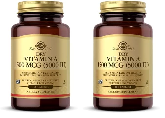 Solgar vitamina a tabletas 100 unidades paquete
