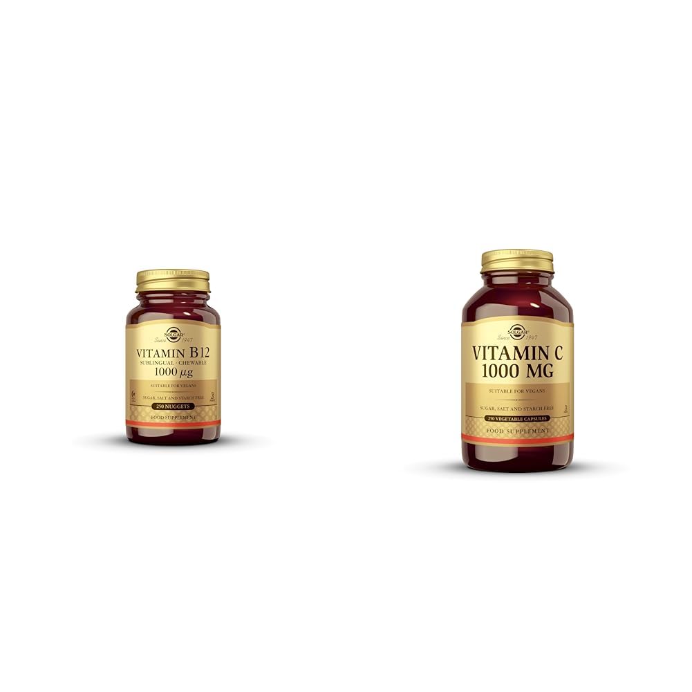 Solgar vitamina b12 y c suplemento antioxidante y energía