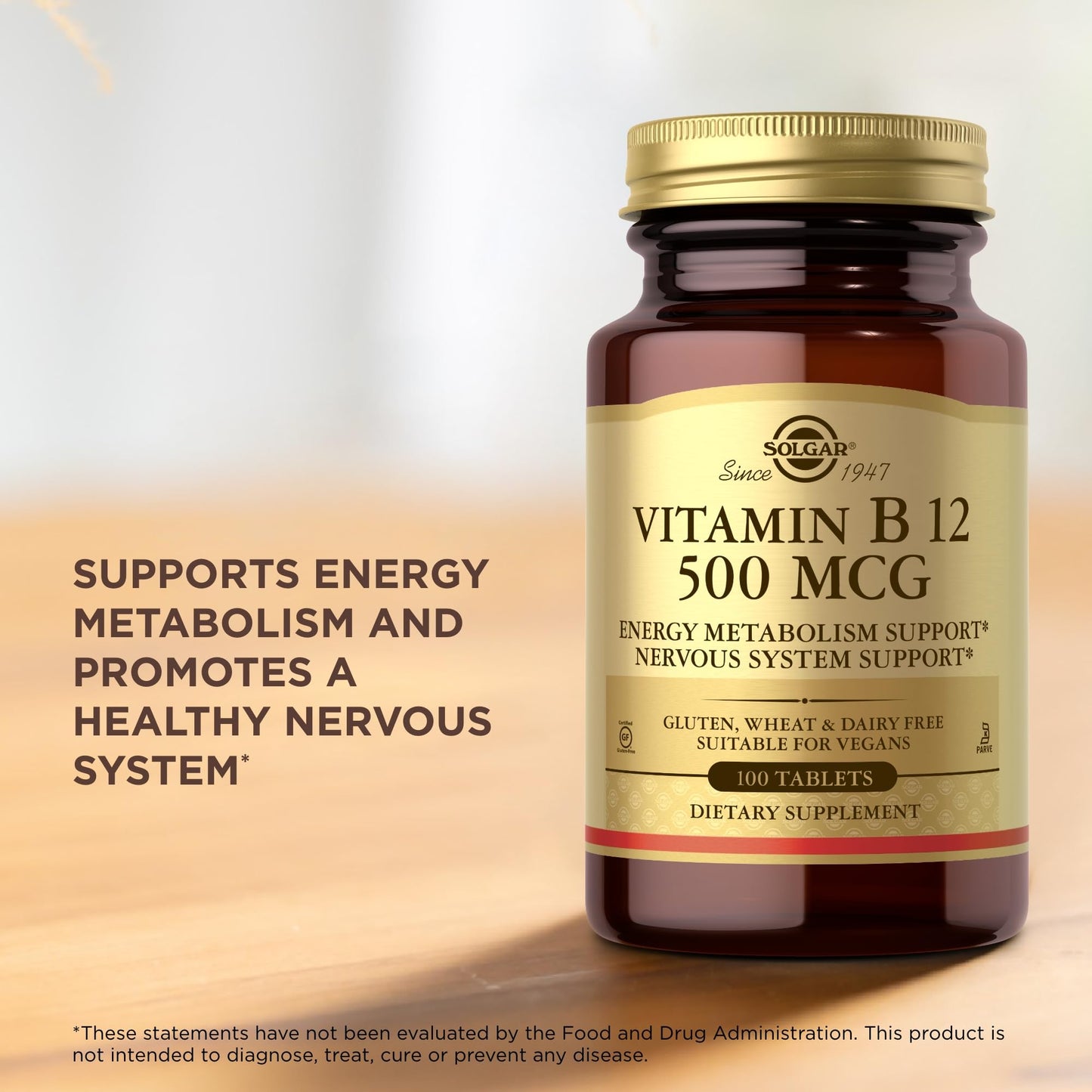 Solgar suplemento vitamina b12 kosher y vegano