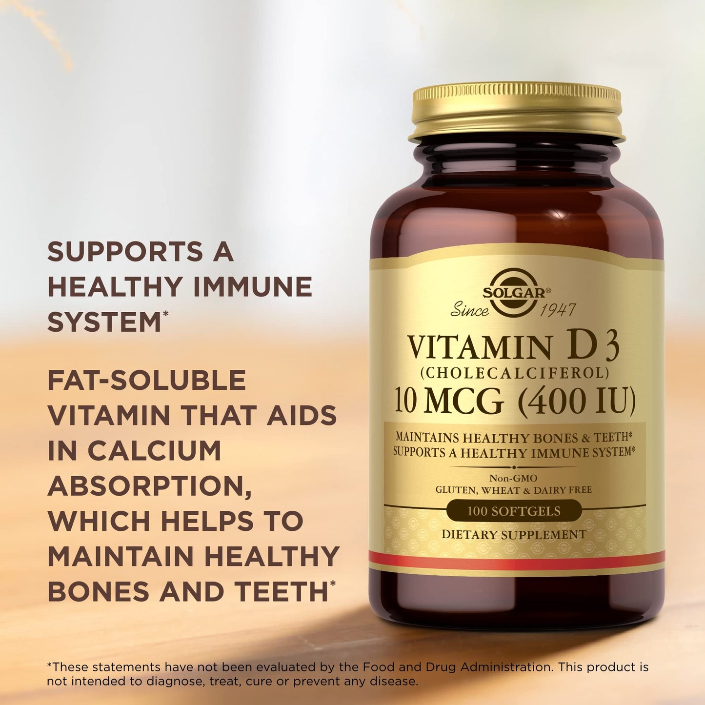 Solgar Vitamina D3 frasco 100 dosis