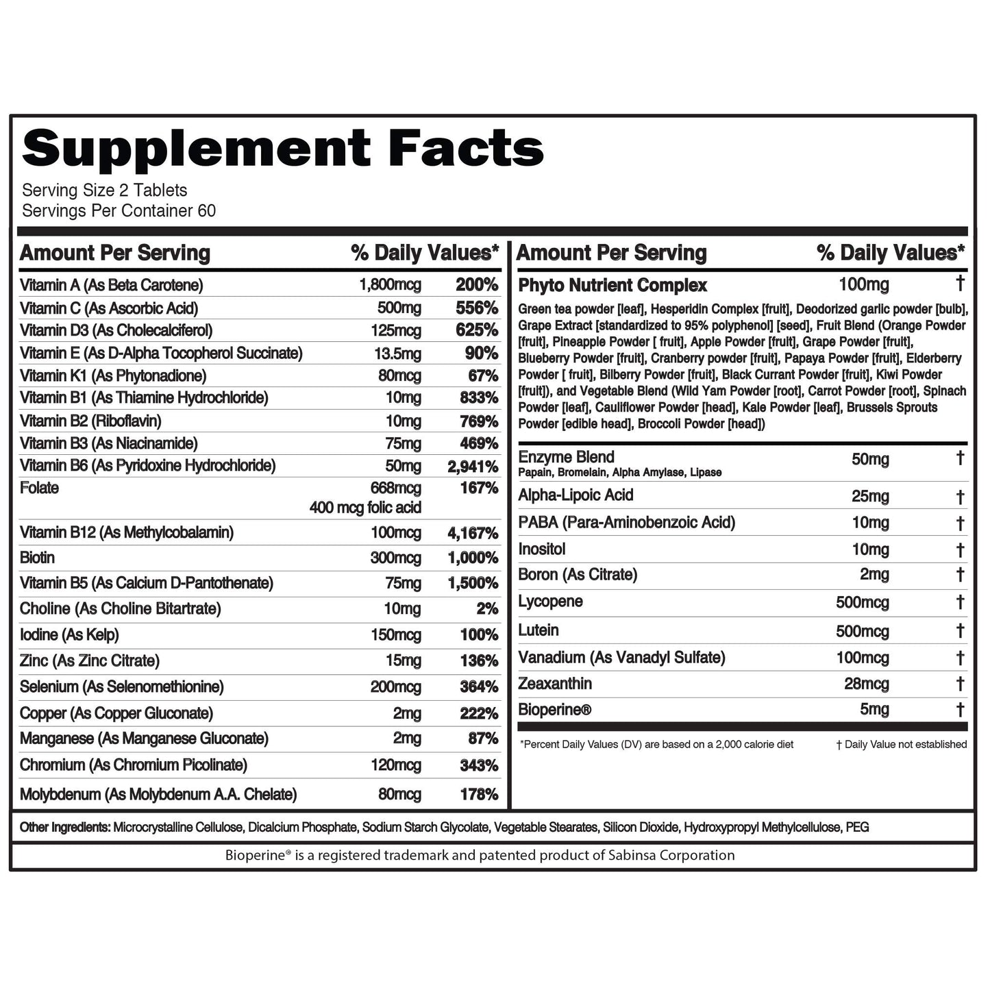 Soporte de entrenamiento intenso con EVL Multivitaminas para hombres