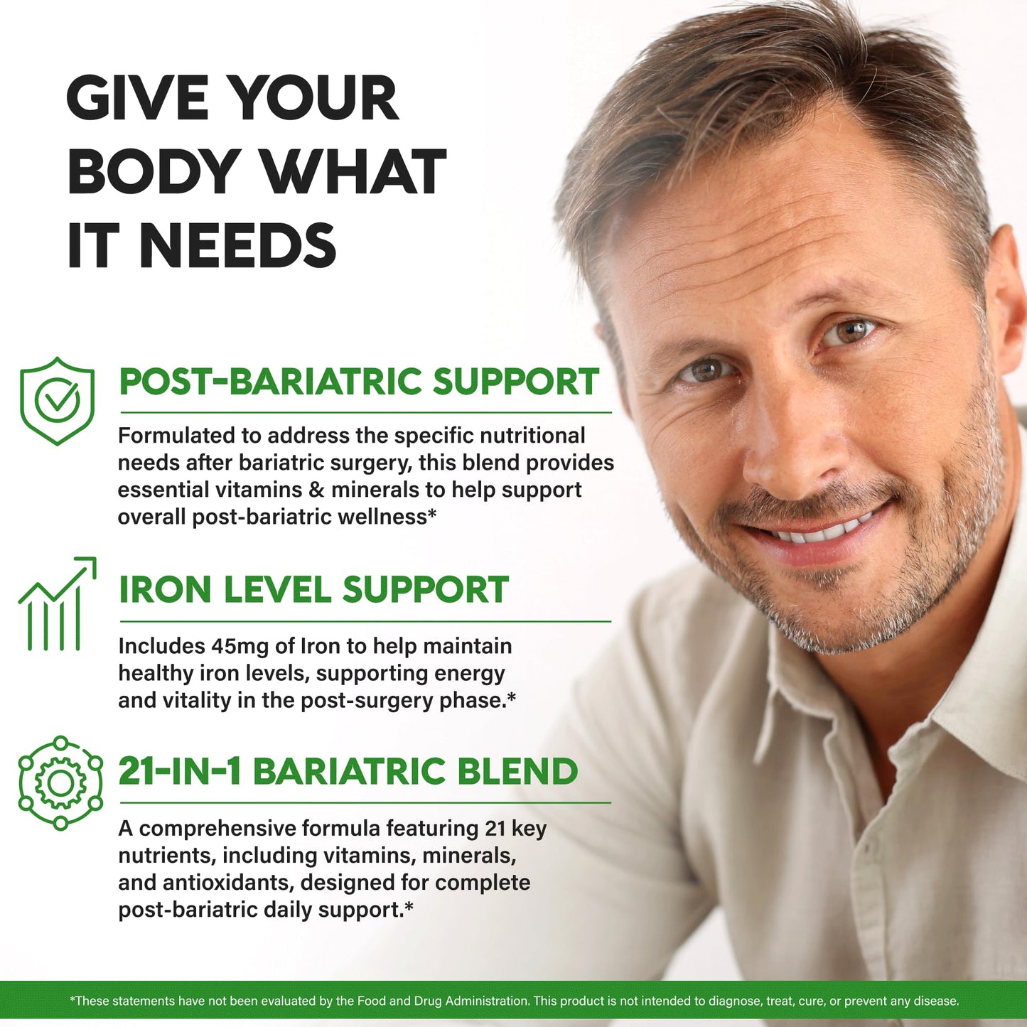 Soporte post-bariátrico multivitamínico de Nutra Harmony