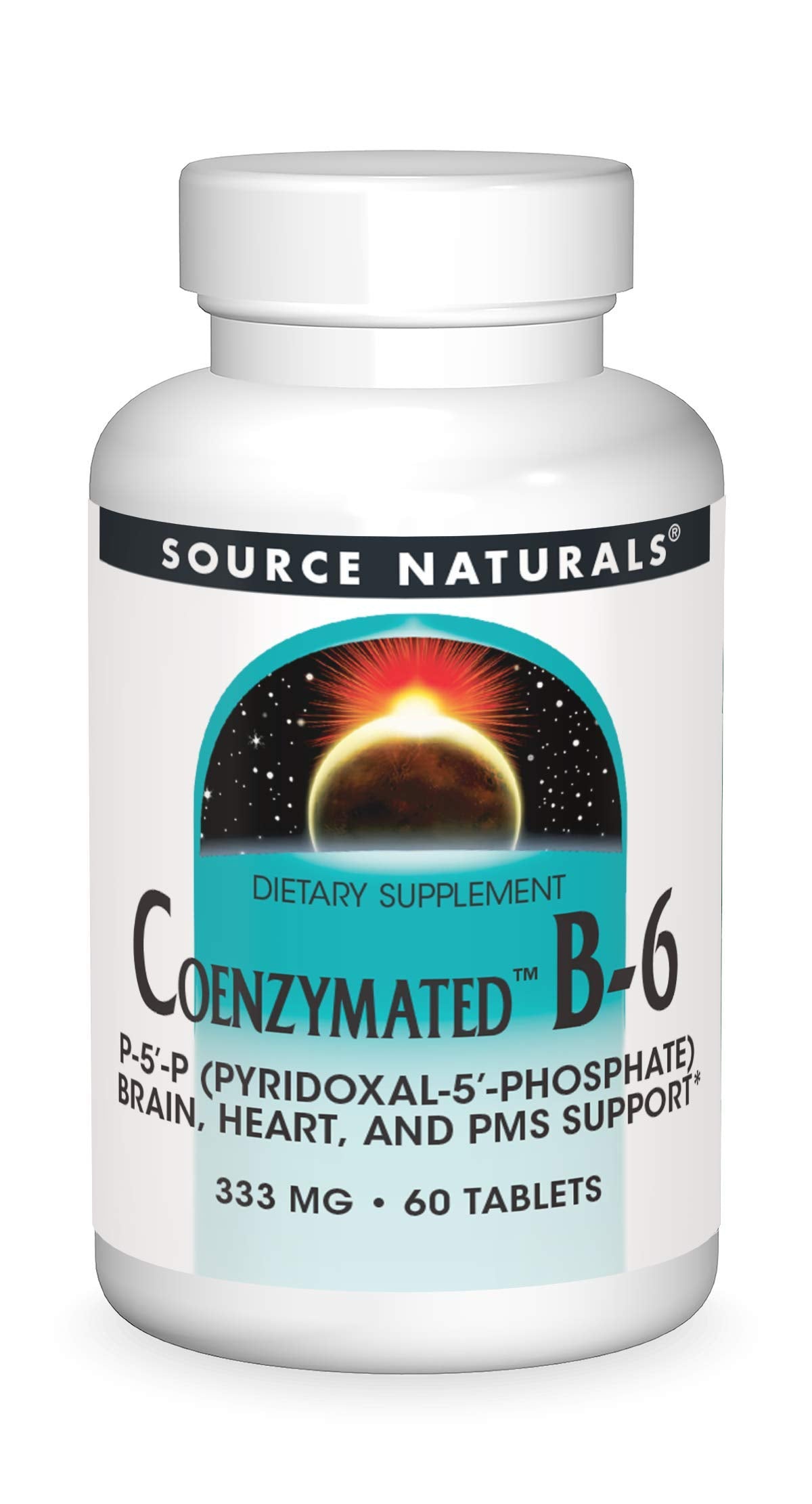Source Naturals B-6 Coenzimado suplemento vitaminas 60 tabletas