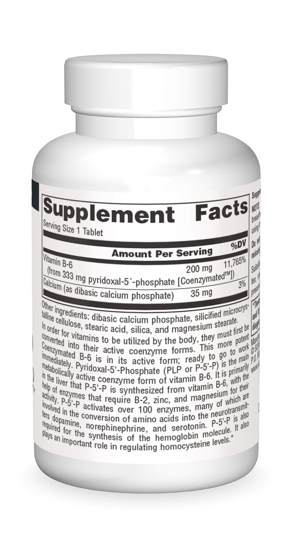 Tabletas Source Naturals Coenzimado B-6 333mg paquete