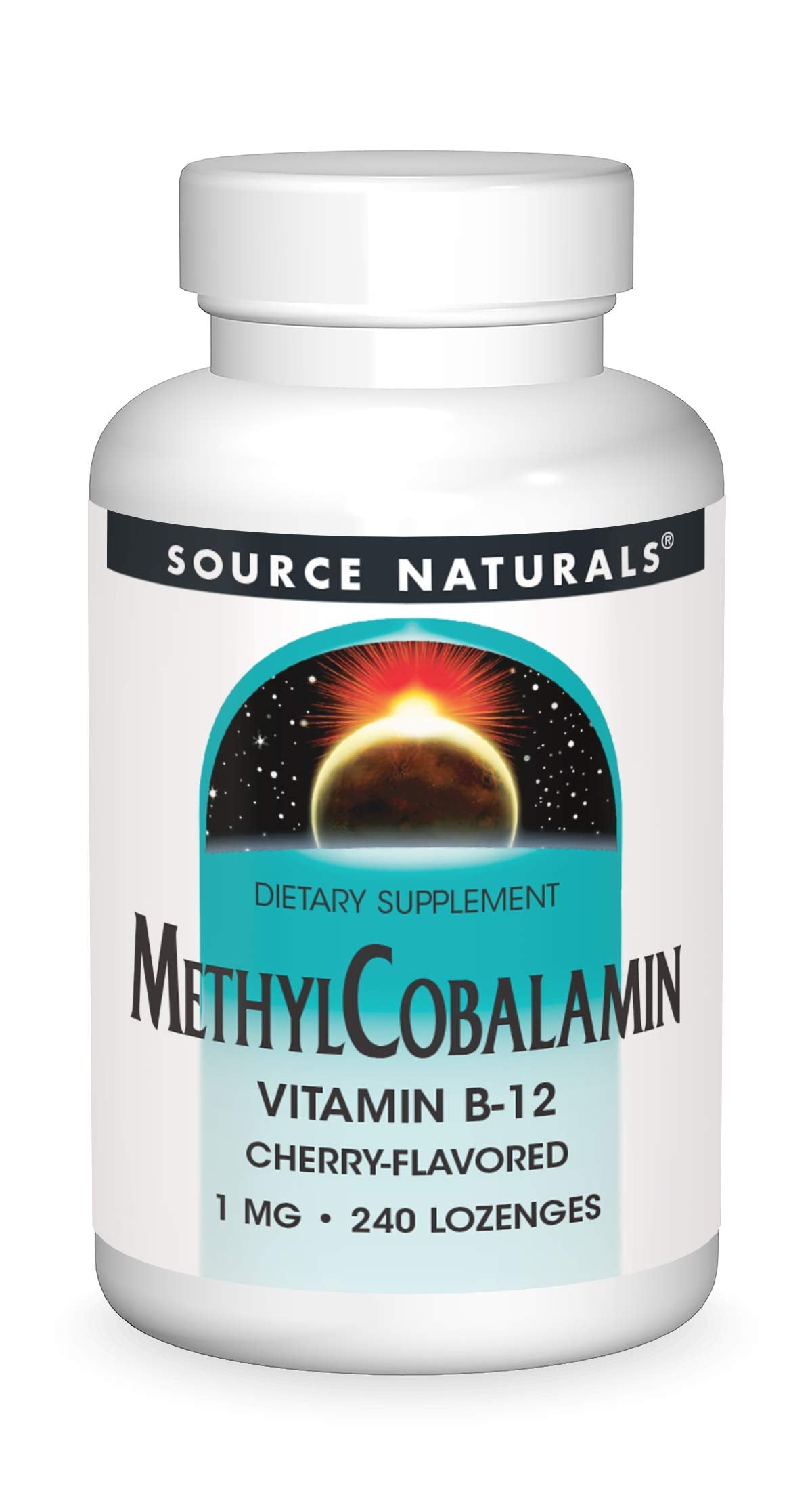 Source Naturals Metilcobalamina Vitamina B12 pastillas cereza frasco