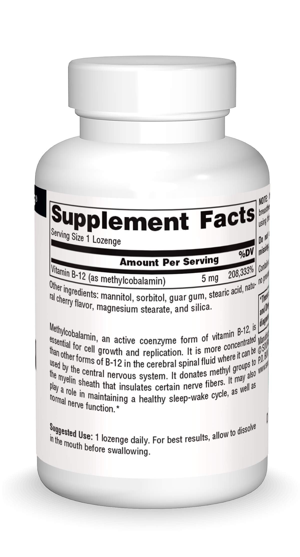Source Naturals suplemento vitamina b-12 metilcobalamina 120