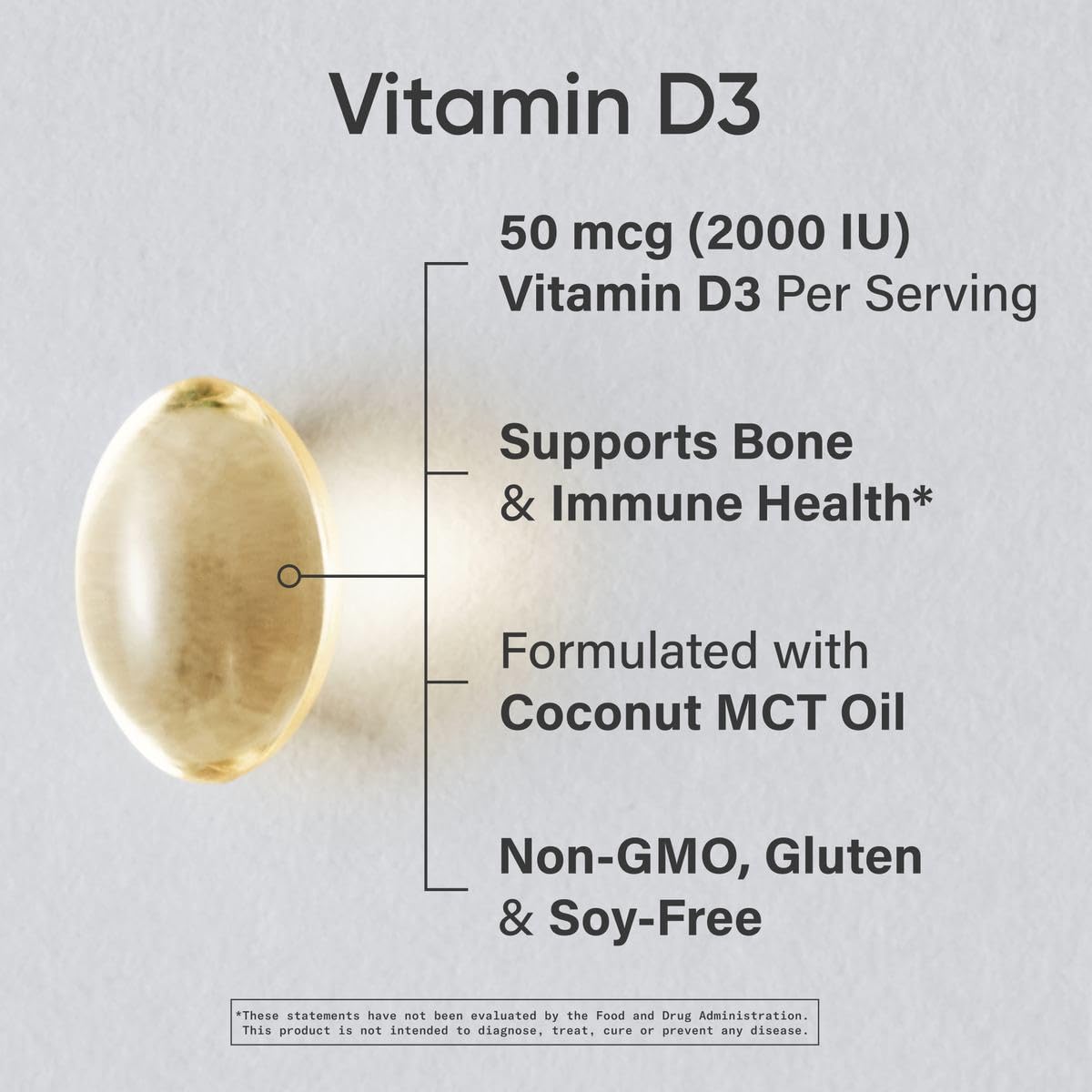 Sports Research Vitamina D3 2000 UI lateral del envase