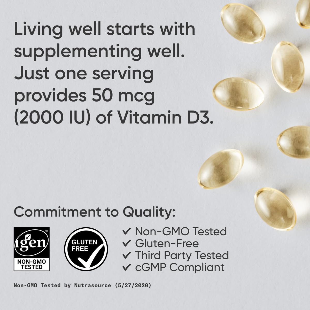Sports Research Vitamina D3 2000 UI paquete sellado