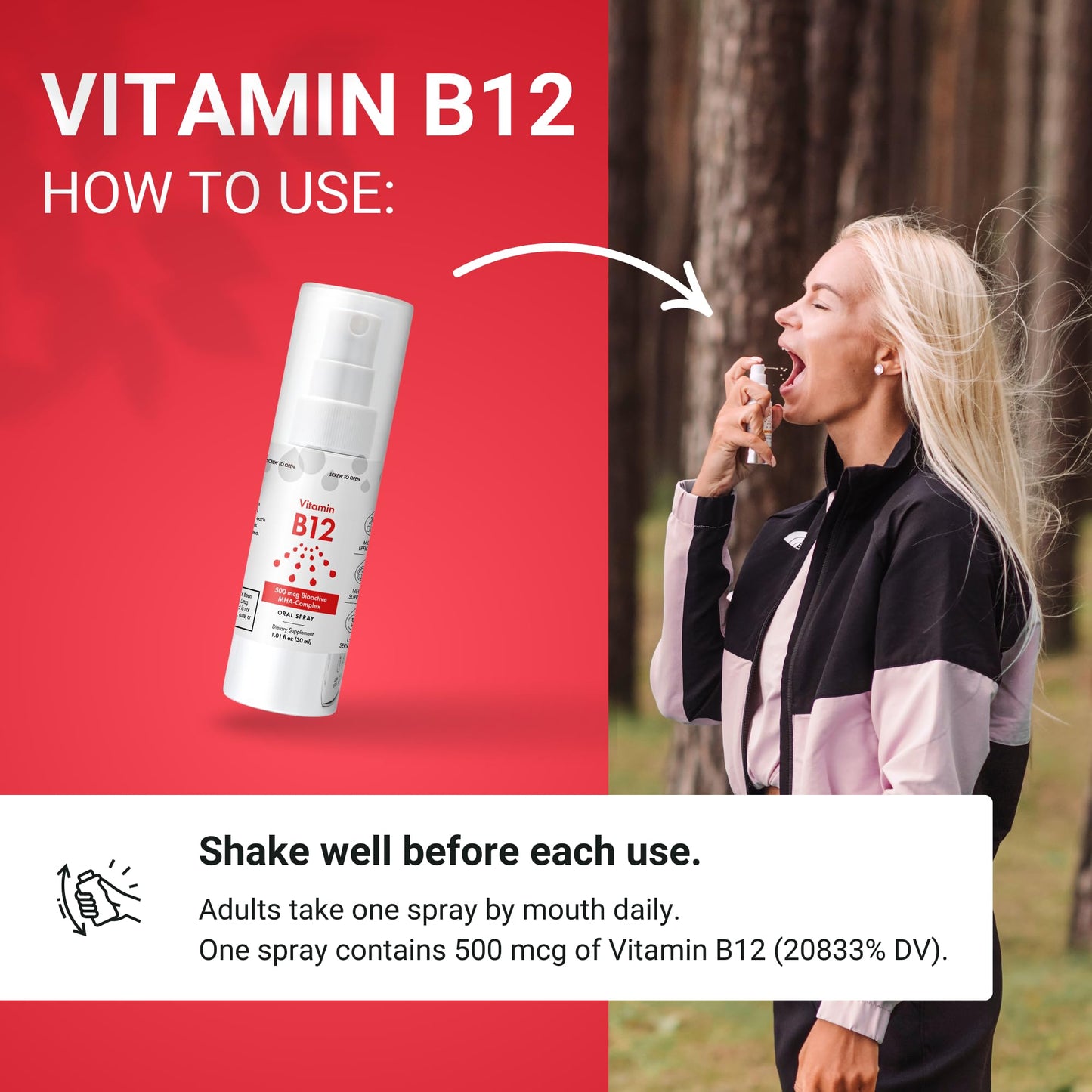 Spray b12 vegano NorVita para adultos