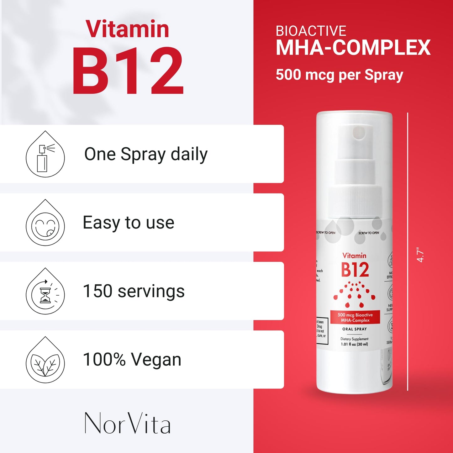 Spray de rápida absorción b12 NorVita