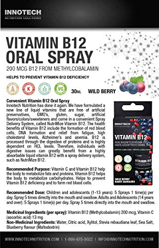 Spray vitamina b12 INNOTECH Nutrition presentación 25ml