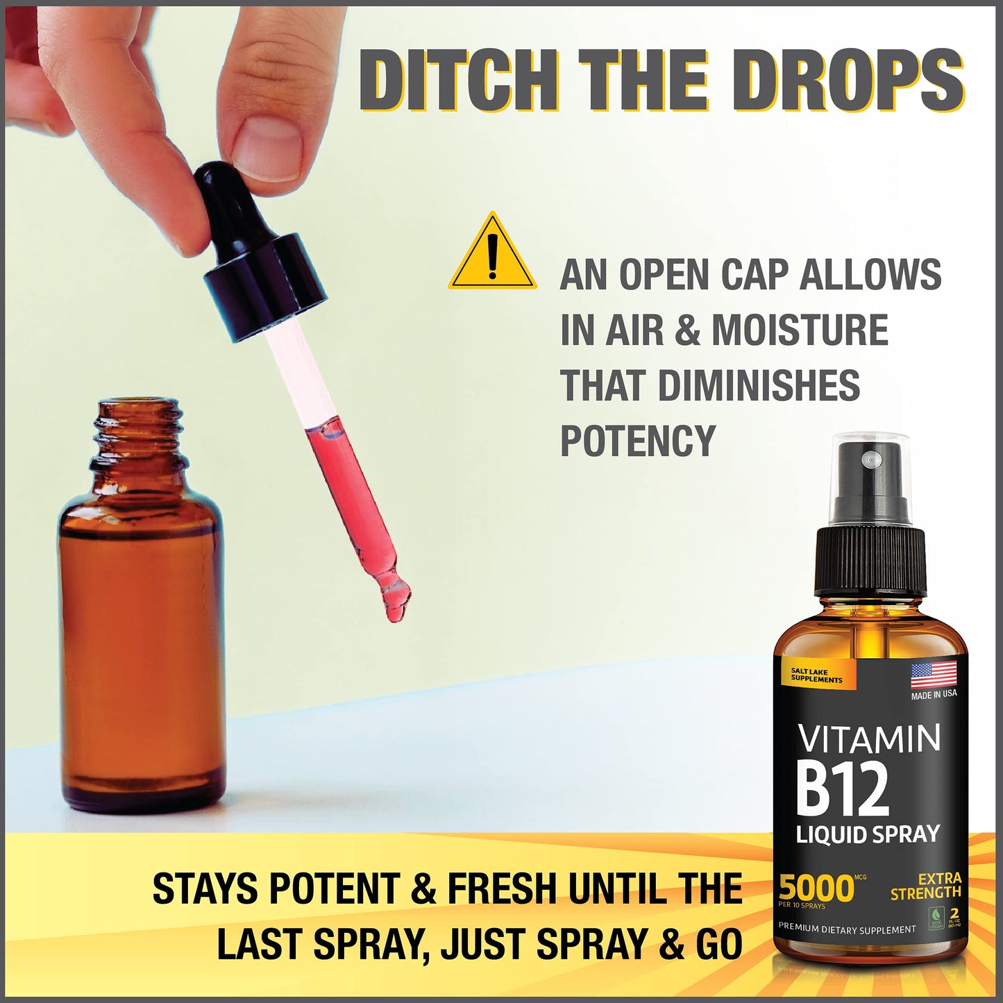 Spray vitamina B12 vegan libre de gluten Salt Lake Supplements