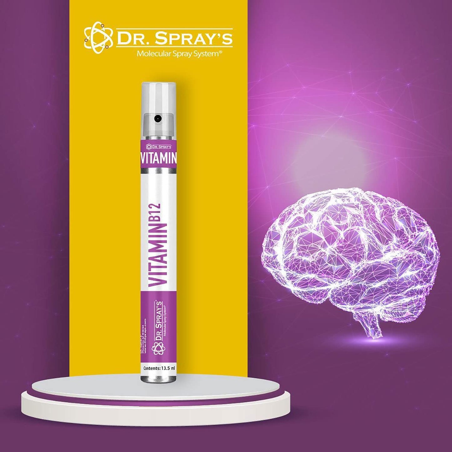 Spray vitamina B12 vegano Dr. Spray's botella frontal