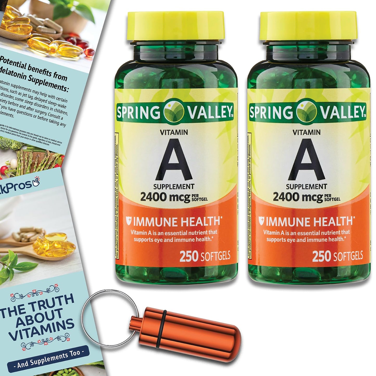 Spring Valley Vitamina A cápsulas salud inmune visión