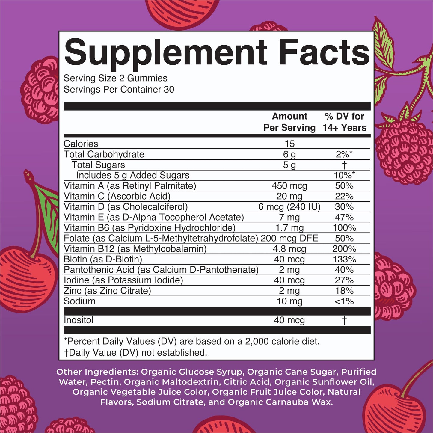 Sugerencias de uso para las gomitas multivitamínicas