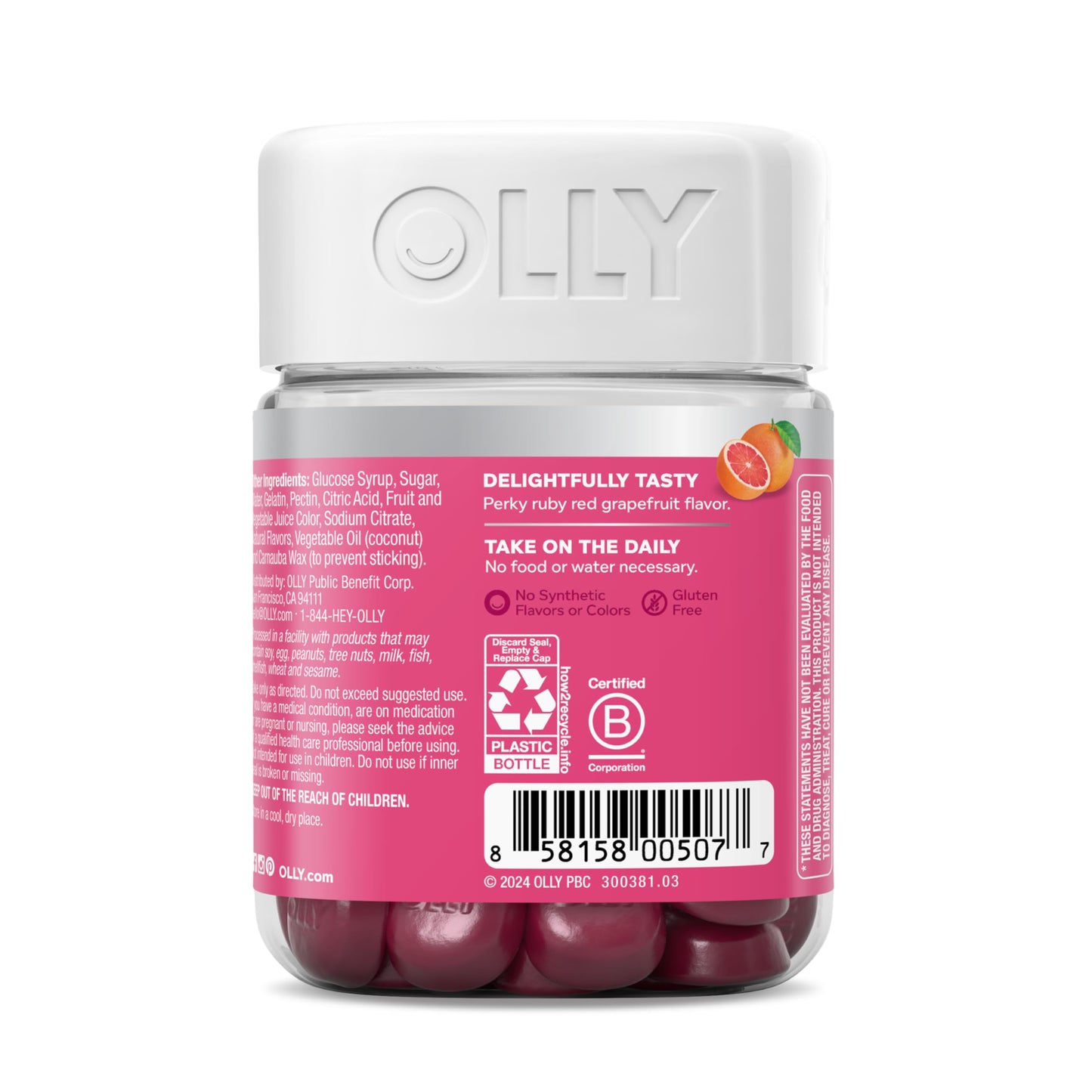 Suministro mensual OLLY belleza indiscutible 60 gomitas