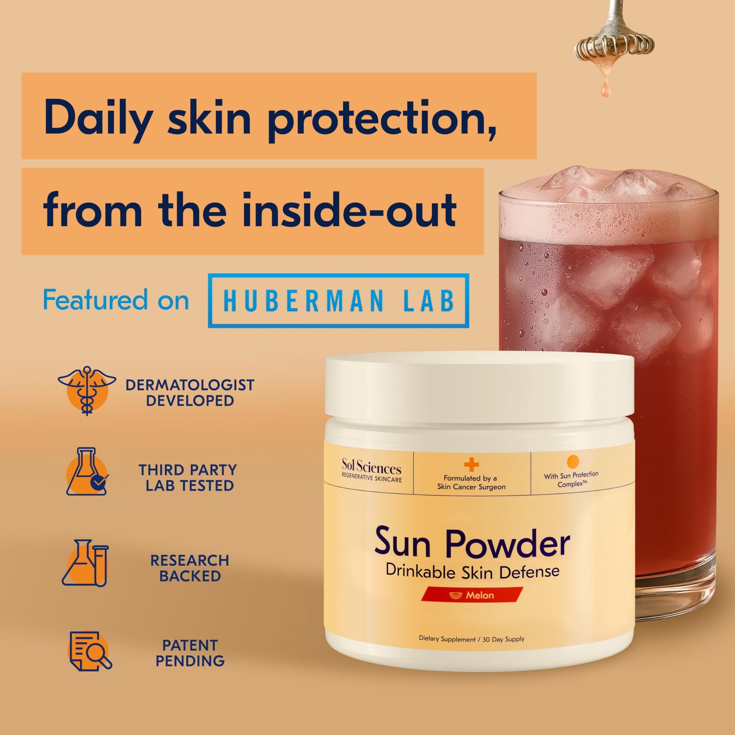 Sun Powder suplemento bebida piel nicotinamida colágeno