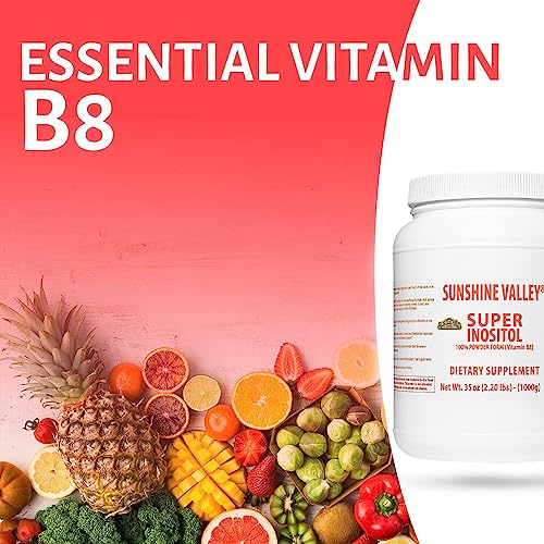 Sunshine Valley Super Inositol vitamina b8 en polvo blanco