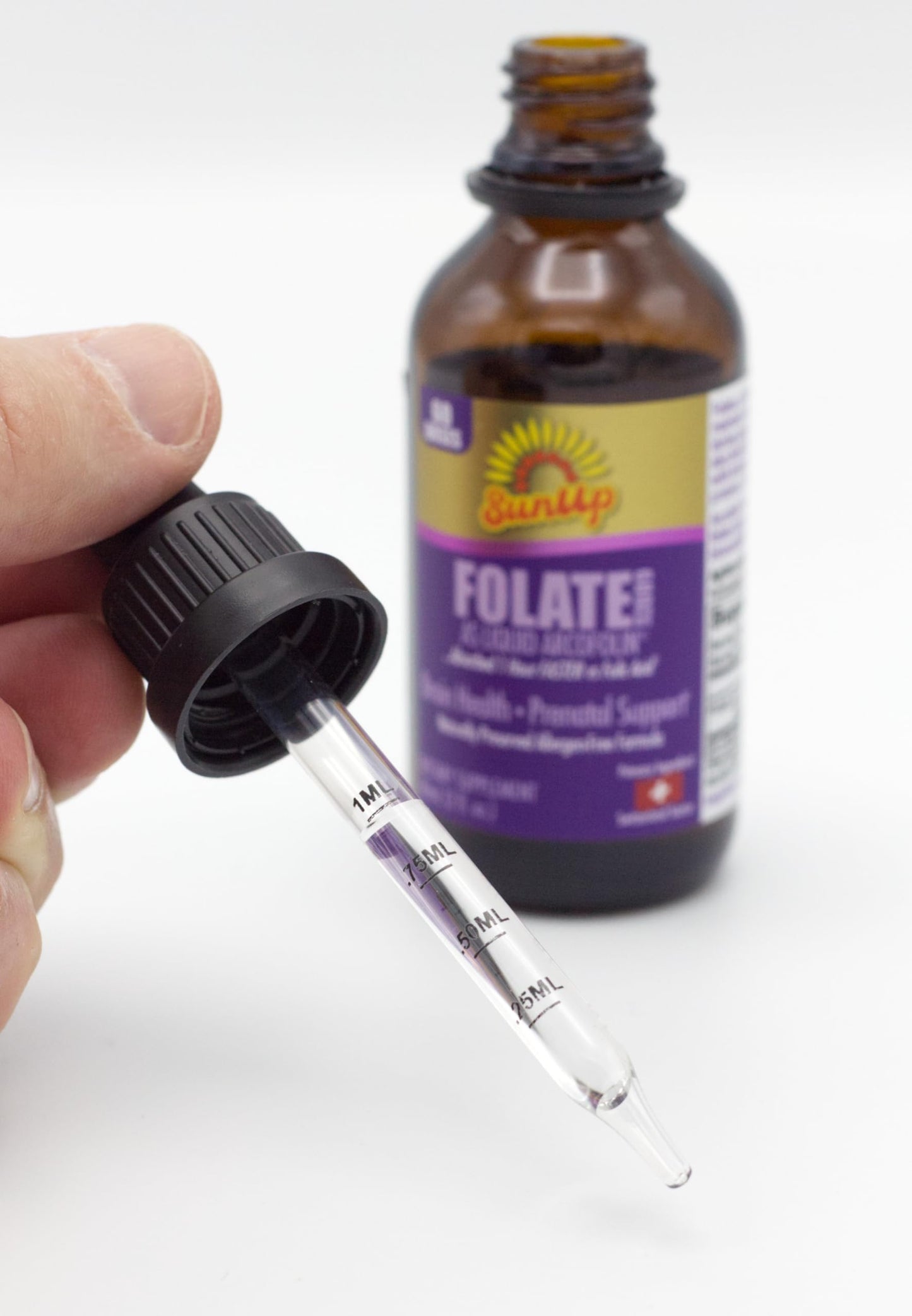 SunUp metilfolato líquido para apoyo cerebral y prenatal
