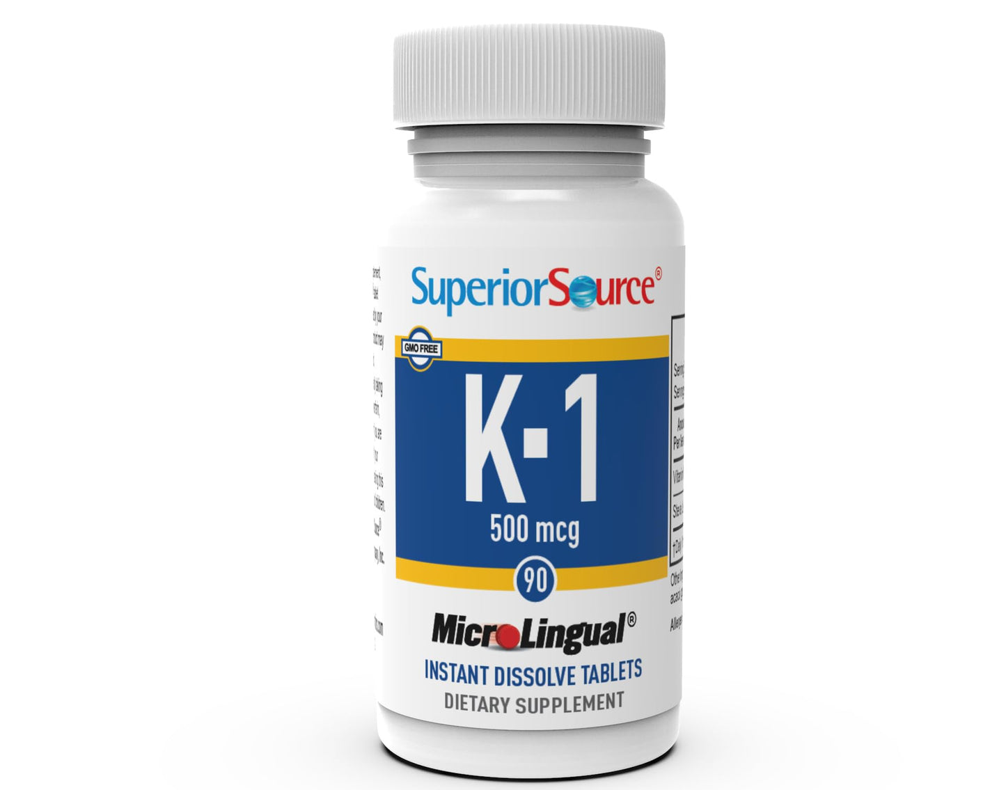 Superior Source etiqueta frontal suplemento vitamina K1