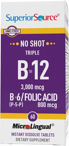 Superior Source fórmula tripla B-12 con B6 y ácido fólico
