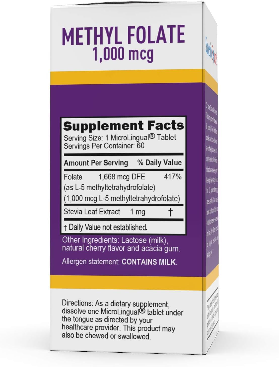 Superior source metilfolato para mutación mthfr soporte diario