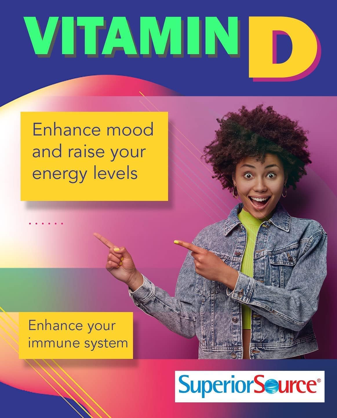 Superior Source vitaminas D3 para salud ósea e inmune