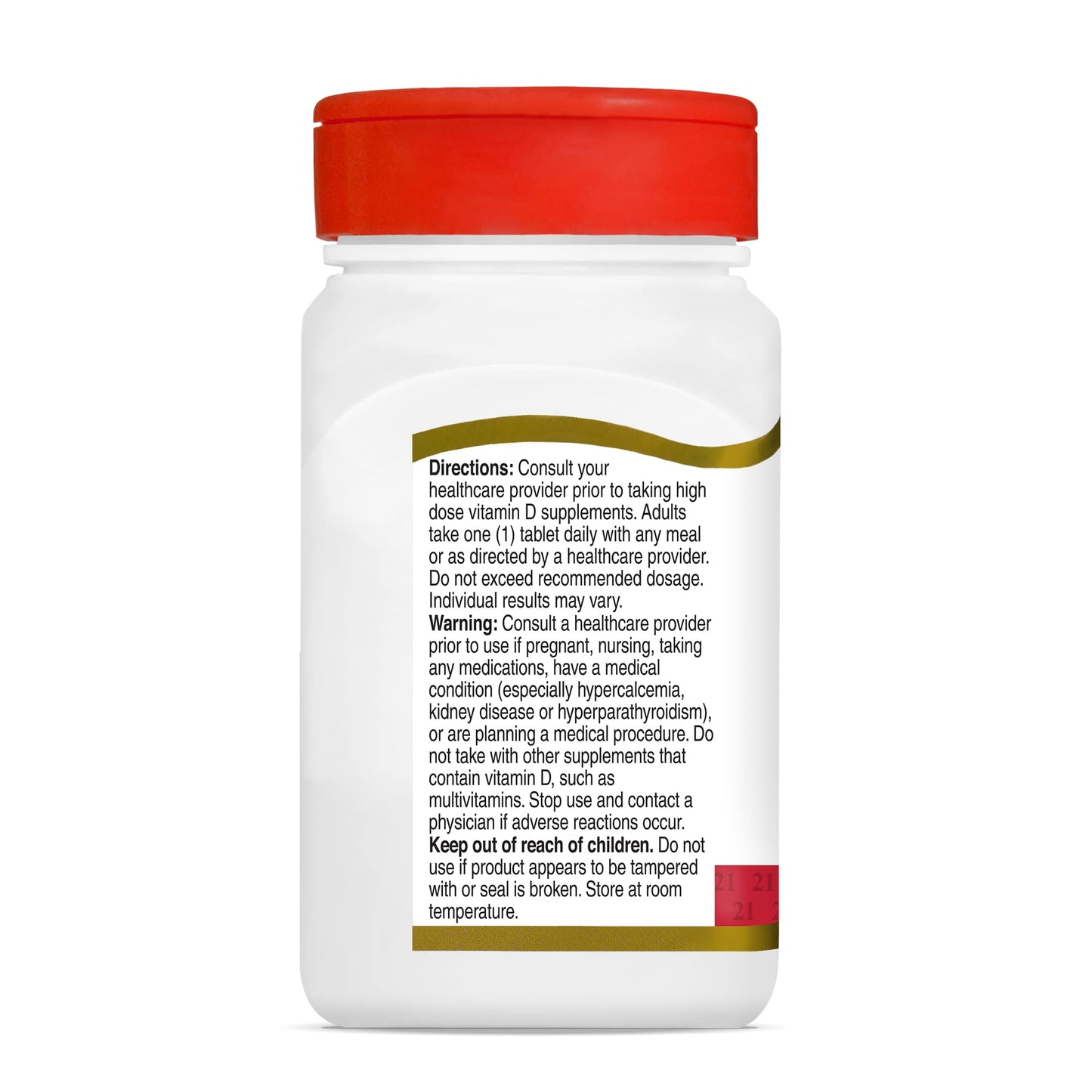 Suplemento 21st Century vitamina D 5000 UI