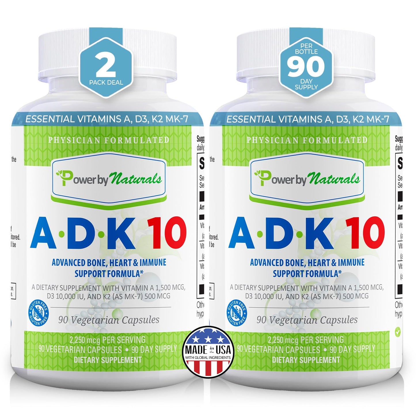 Suplemento ADK 10 Power By Naturals caja frontal