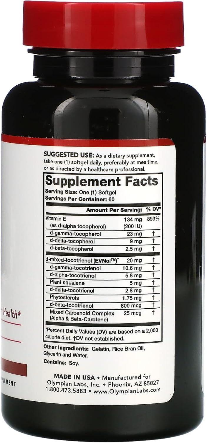 Suplemento antioxidante vitamin e completa tocomin Olympian Labs