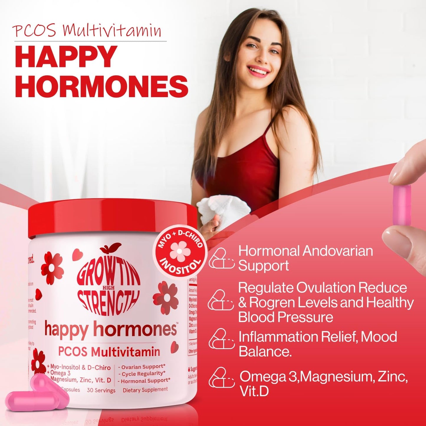suplemento apoyo ánimo y energía femenino GROWTIN