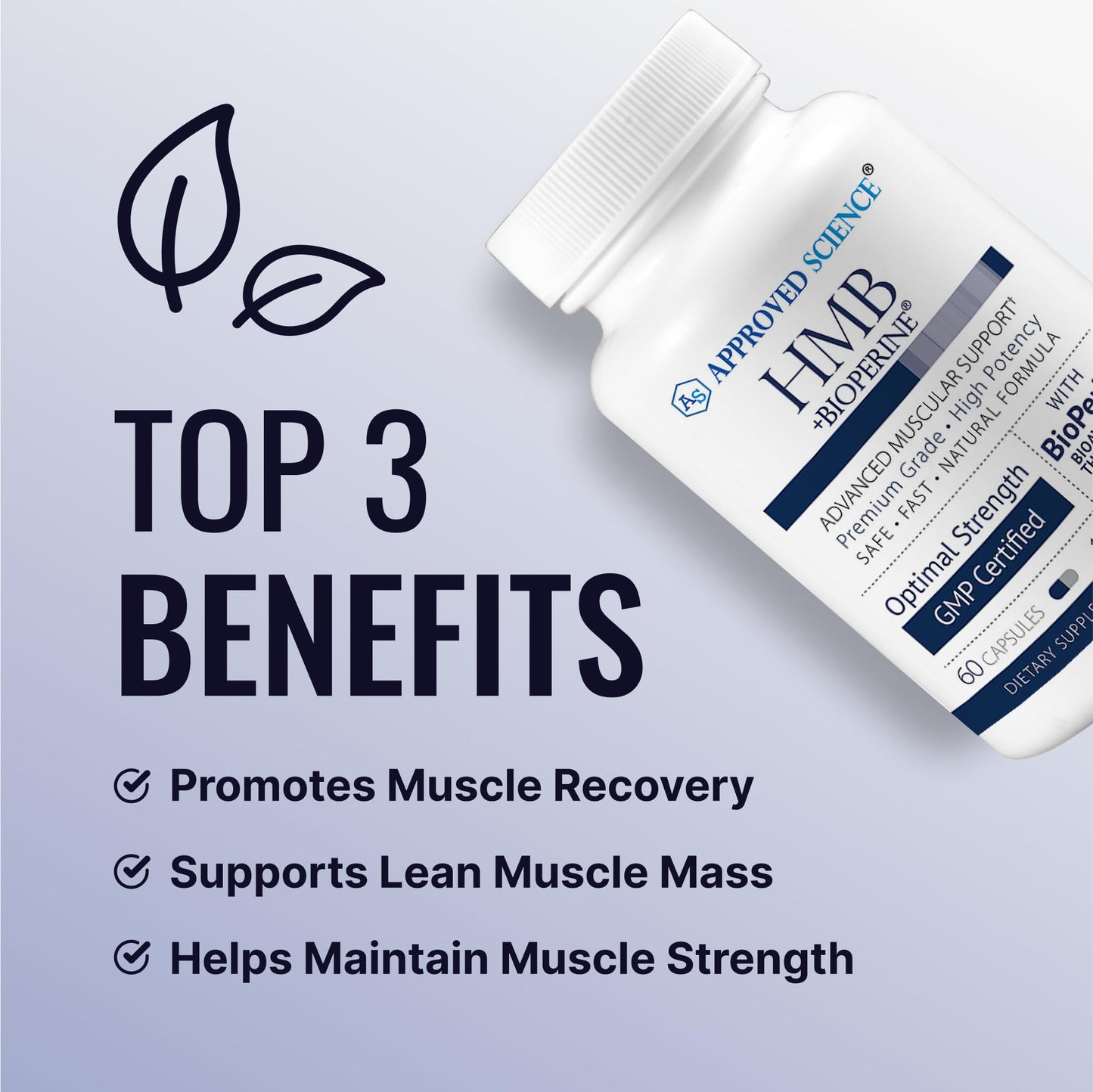 Suplemento Approved Science con BioPerine para mejor absorción