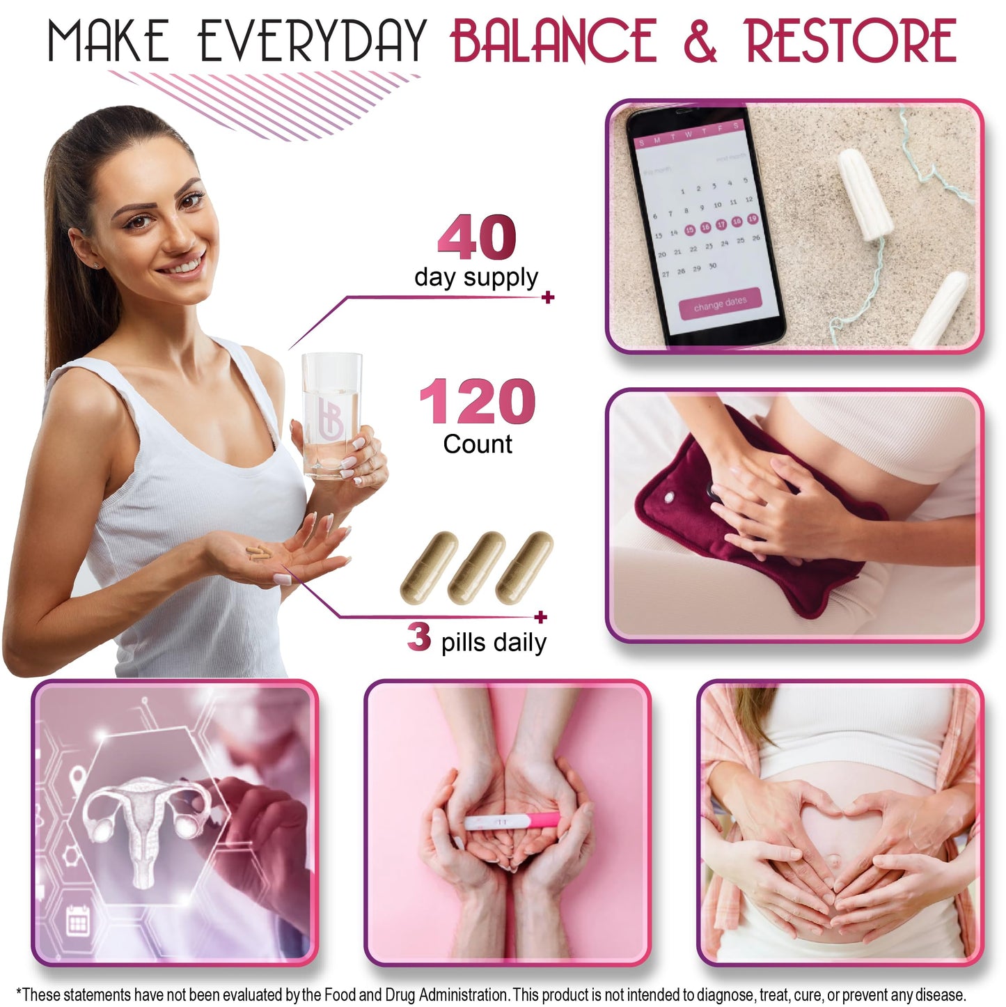 Suplemento avanzado Herbpy 6 en 1 inositol para mujeres
