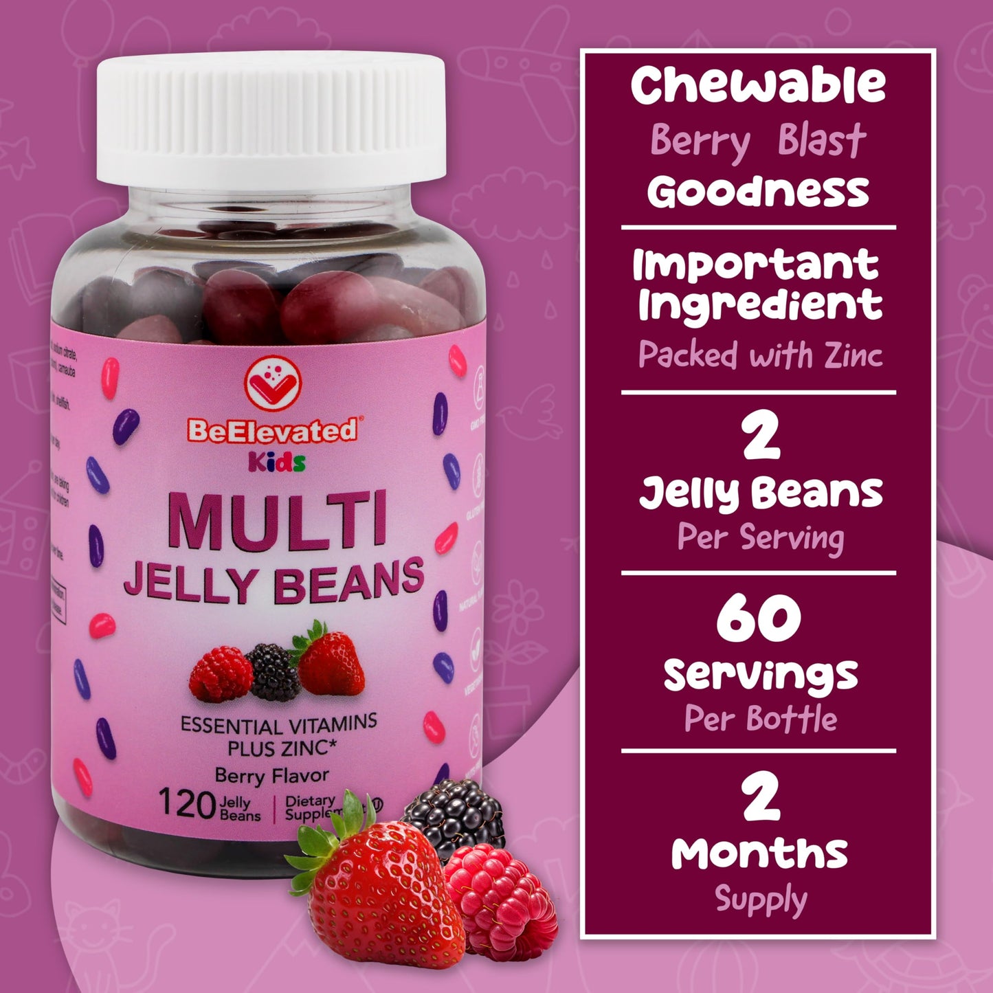Suplemento BeElevated multivitamínico para niños