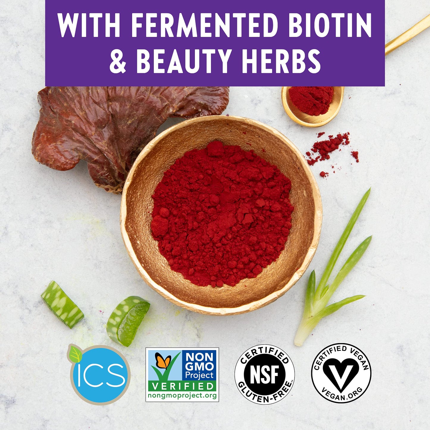 Suplemento para belleza New Chapter con biotina fermentada 30 cápsulas