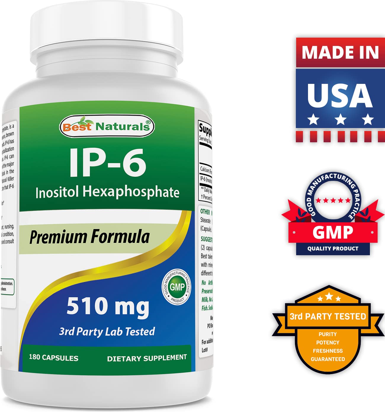 Suplemento Best Naturals IP-6 cápsulas 180 unidades
